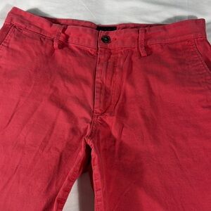Gap mens red basic flat front GapKhakis 10.5" inseam chino shorts - size 34